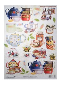 Декупажная карта Чаепитие А4 (DK3077) (упаковка)