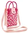 Сумочка вязаная с застежкой Леопардовый принт (розовая) (12х18х6) (текстиль) (12-Yiheng-0606) - 2