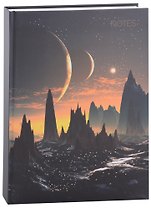 Книга для записей А4 200л кл. "Fantastic" 7БЦ, мат.ламинация, тиснение золот.фольгой, ляссе