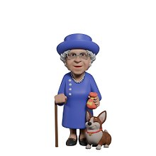 Коллекционная фигурка Королева Елизавета II (с корги) (Minix) (12см) (24803)