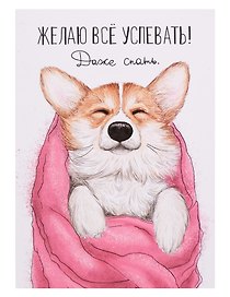 Открытка двойная «Успевать спать»