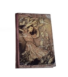 Записная книжка А6 80л 100*165 "Алиса с картами" тв.пер, нелин.блок, ляссе, ShyFly