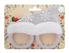 Очки новогодние Колпак Деда Мороза со снежинками (пластик) (12-6142-HNY28)