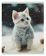 Тетрадь в клетку Listoff, "Зимние котики", 48 листов, в ассортименте