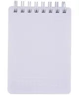 Блокнот А7 80л кл. "VELVET" белый, пласт.обл, спираль