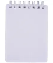 Блокнот А7 80л кл. "VELVET" белый, пласт.обл, спираль