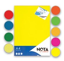 Бумага А4 50л "Nota" самоклеющаяся 4цв*10л+бел.