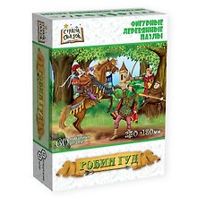 Фигурный пазл «Робин Гуд» 60 элементов, дерево, Нескучные игры