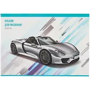 Альбом для рисования Listoff, "Серебряный кабриолет", А4, 30 листов, на скрепке