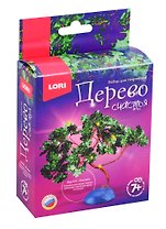 Набор для творчества LORI Плетение из бисера и пайеток Дерево счастья Бонсай Дер-021