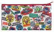 Пенал-косметичка "Brawl Stars" белая, полиэстер, на молнии, 204*105 мм