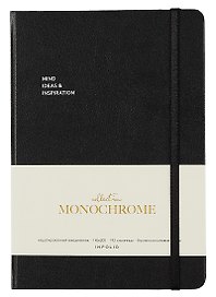 Ежедневник недатированный «Monochrome» А5, чёрный, 96 листов, экокожа, InFolio