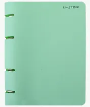 Тетрадь на кольцах в клетку Listoff, "Мятная тетрадь", 80 листов