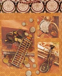 Сумка бумажная Коллаж 12/12 (арт. PB-12-HMF02) (24.2х17.8х10.2 см) (Дом современной упаковки)