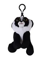 Игрушка мягкая, Feisty Pets, Панда чёрно-белая, (два выражения мордочки), 11 см, с карабином FP005M