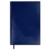 Ежедневник недат. А5 160л "Сариф эконом" синий, иск.кожа, тв.переплёт, поролон, блинтовое тиснение, офсет, ляссе