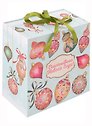 Коробка подарочная "Игрушки на голубом" 18*18*9,5 Новый год, картон