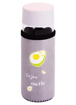 Бутылка в чехле велюр Авокадо Enjoy the life (стекло) (350мл) (12-7599-BSQ-200)