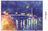 Открытка "Краснодар. Мост поцелуев"