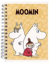 Записная книжка А6 80л кл. "Муми-тролли" карт.обл., выб.УФ-лак, евроспираль