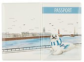 Обложка для паспорта СПб Нерпа и Нева (ПВХ бокс) (ОП2019-223) - 1