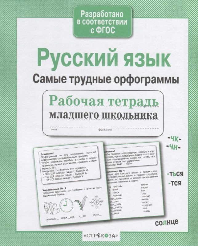 

Русский язык. Самые трудные орфограммы