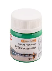 Краска акрилова художественная (изумрудная), 50 мл