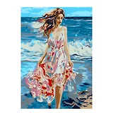 Картина по номерам на картоне 20*28,5 см "По волнам"