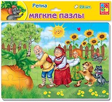 Мягкий пазл «Сказки Репка» 24 элемента, Vladi Toys