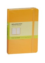 Записная книжка А6 96л нелин. "Classic Pocket" желтая, жесткая обложка, резинка, Moleskine