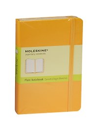 Записная книжка А6 96л нелин. "Classic Pocket" желтая, жесткая обложка, резинка, Moleskine