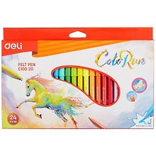 Фломастеры Deli, Color Run, 24 цвета