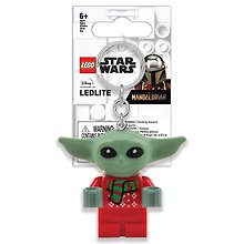 LGL-KE208AH Брелок-фонарик для ключей LEGO Star Wars - Малыш Грогу в праздничном свитере (Grogu Holiday Sweater), возраст 6+