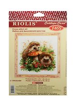 Набор для вышивания крестом Риолис Ежики (1469) (547286) (25х25см) (упаковка)