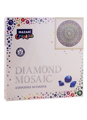 Алмазная мозаика MAZARI Орнамент 10 , 30х30см частичная выкладка, стразы разного размера