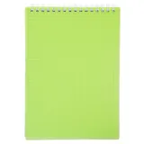 Блокнот А5 80л кл. "LINE NEON" зеленый, пласт.обл, спираль