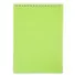Блокнот А5 80л кл. "LINE NEON" зеленый, пласт.обл, спираль - 0