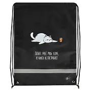 Мешок для сменной обуви "Кот" 36 х 48 см, 1 отделение, субл.печать