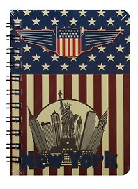 Записная книжка А7 80л кл. "Guide to New York" спираль, Kairui