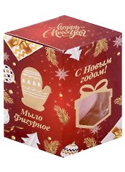 Новогоднее мыло в подарочной коробочке Варежка (60 г) (ZT06038881)