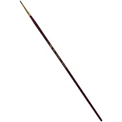 Кисть художественная Вернисаж, синтетика бордовая, плоскоовальная, длинная ручка №0, Гамма