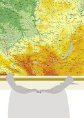 Физическая карта России - 1