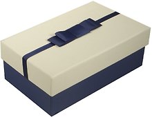 Коробка подарочная "White&Blue", 19*12*7,3см