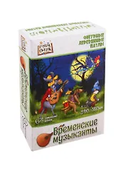 Пазл фигурный деревянный Страна сказок. Бременские музыканты  Нескчные игры 64 детали