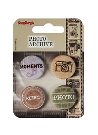 Набор фишек из металла № 1 Фотоархив (SCB340001003) (4шт.) (упаковка)