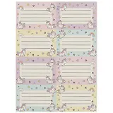 Наклейки для тетрадей «Unicorn pattern», 24 штуки