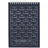 Скетчбук А5 40л "Мишки" блок 160г/м2, тонир. картон, фольга, спираль