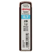 Грифели 0,7мм 12шт "Rotring Tikky" 2В, Rotring