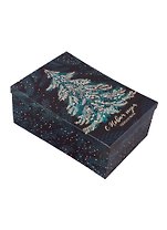 Коробка "Ёлочки" 32,5*20*12,5 см, Новый Год, картон