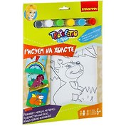 Набор для рисования Bondibon/Бондибон Белка 20x20см (на доске, акрил.краски,кисть)
